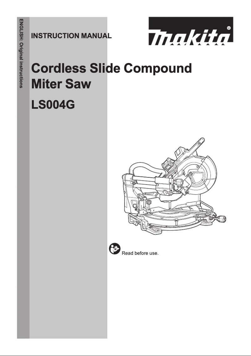 Page 1 of the manual User Manual Makita LS004GD201