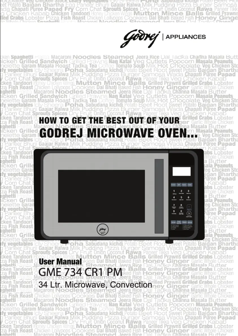 First page image of the manual for GME 734 CR1 PM