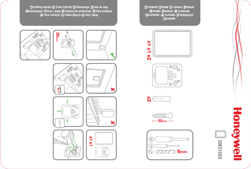 First page image of the manual for DW315S