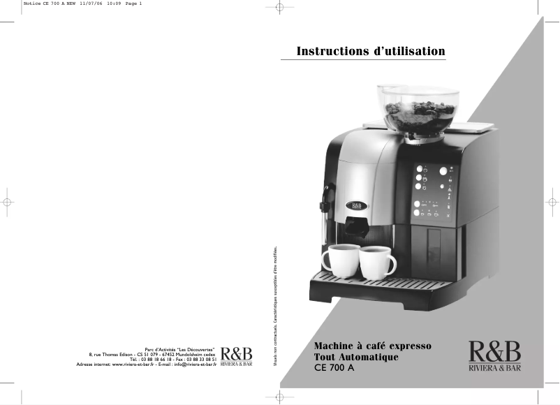 First page image of the manual for CE 700 A