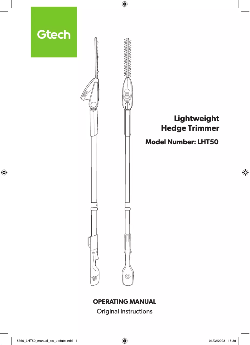 First page image of the manual for LHT50