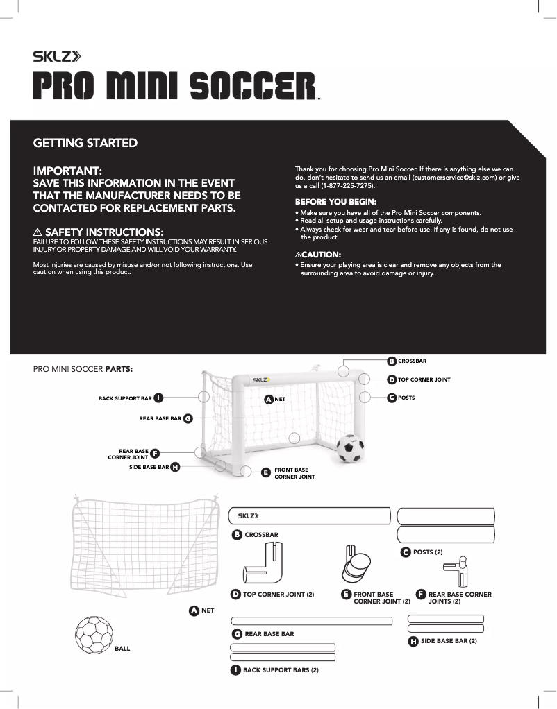 Page 1 of the manual User Manual SKLZ PM-SOC-001