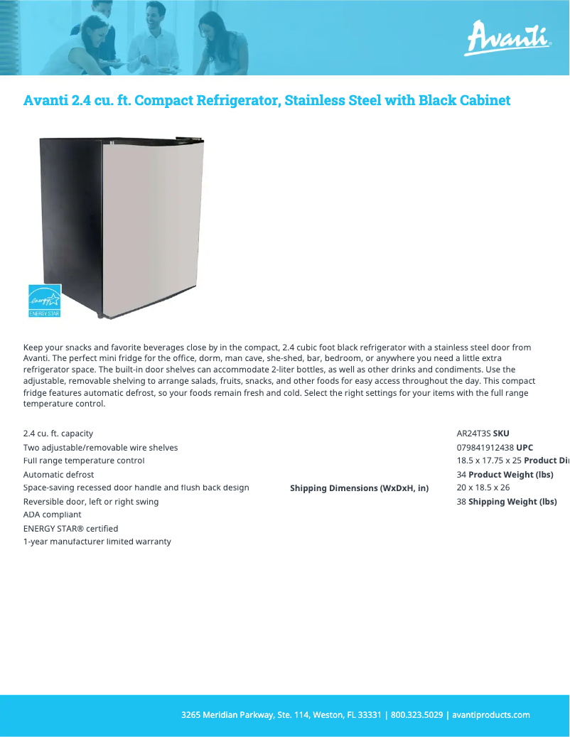 First page image of the manual for AR24T3S