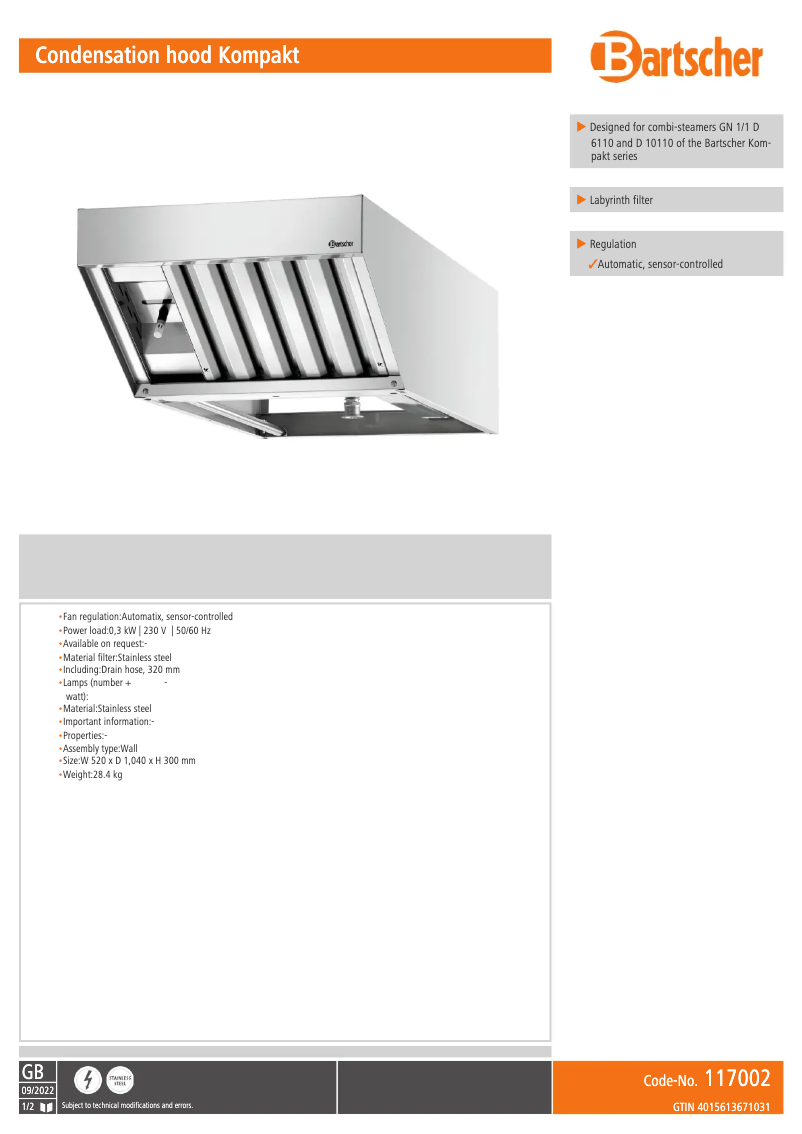 First page image of the manual for 117002