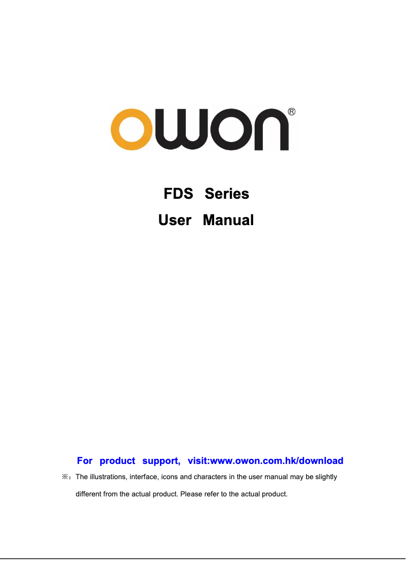 First page image of the manual for FDS3302