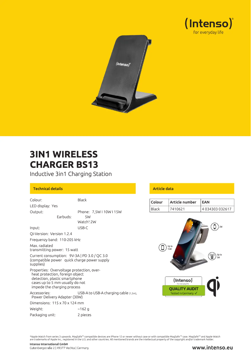 First page image of the manual for BS13