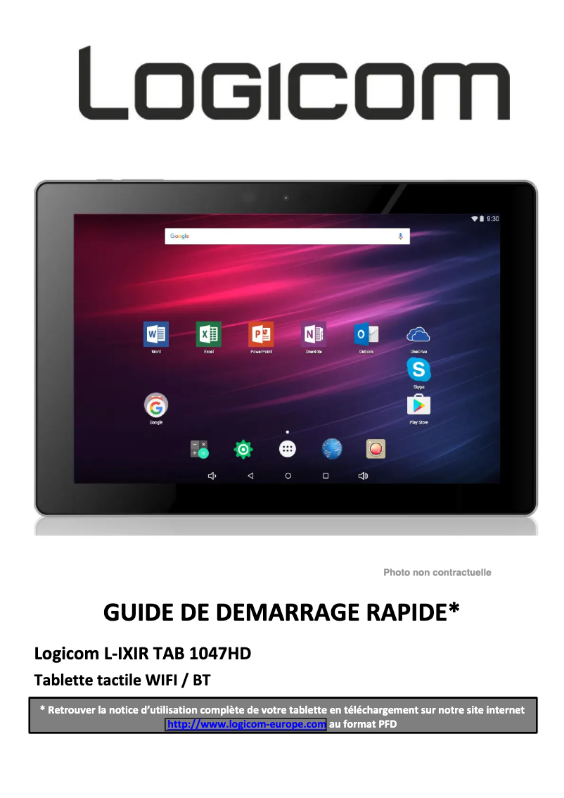 First page image of the manual for L-Ixir Tab 1047 HD