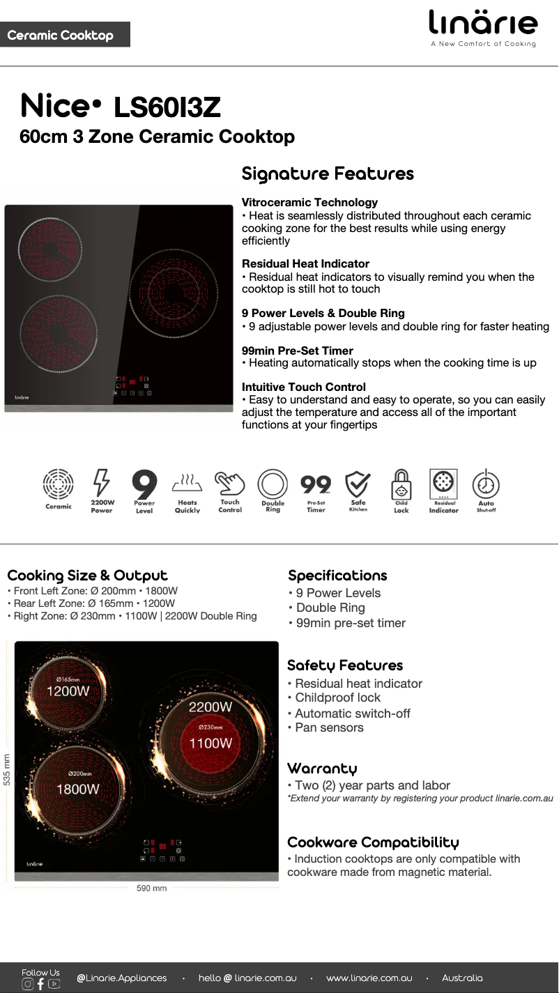 First page image of the manual for LS60C3Z