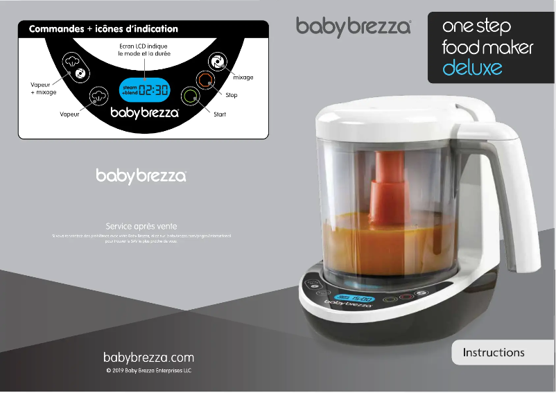 Page 1 of the manual User Manual Baby Brezza One Step Food Maker Deluxe