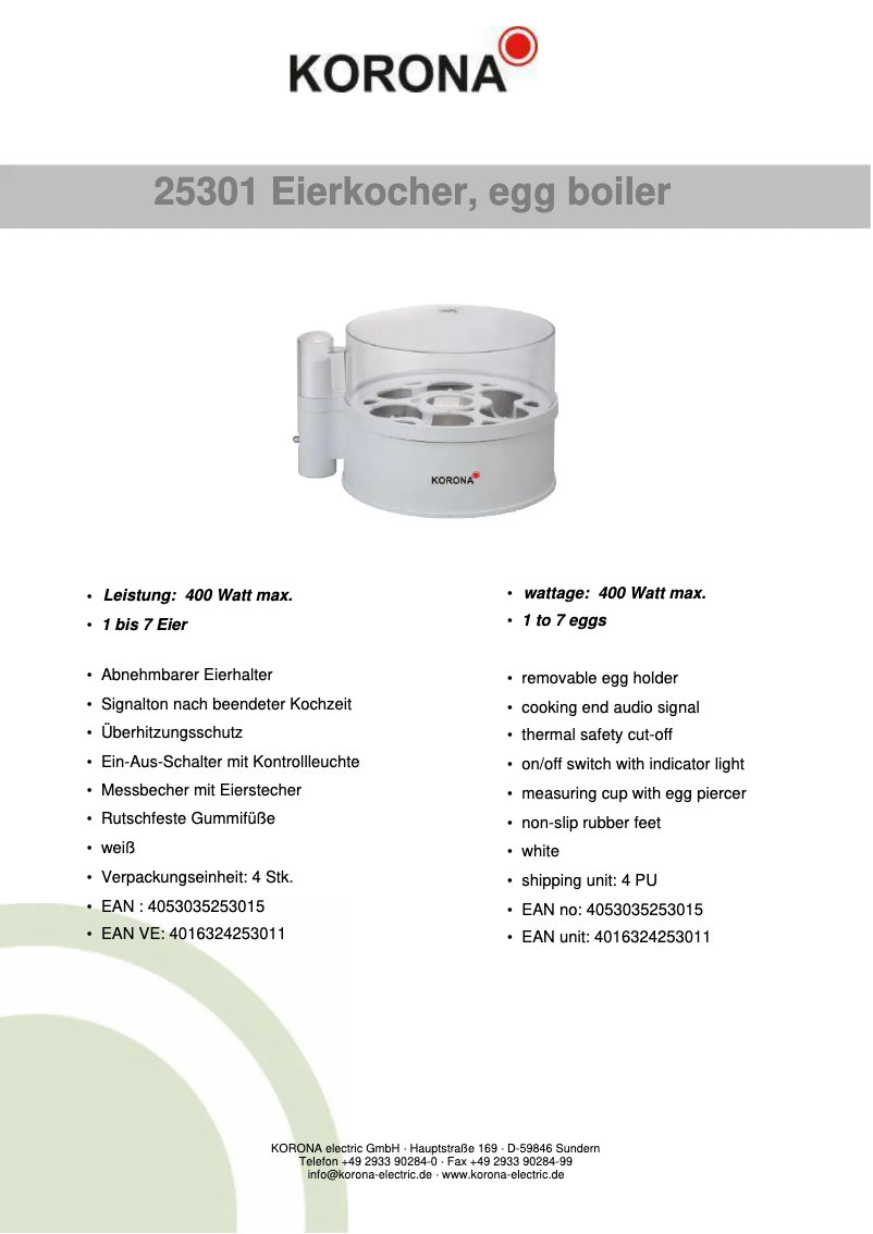 First page image of the manual for 25301