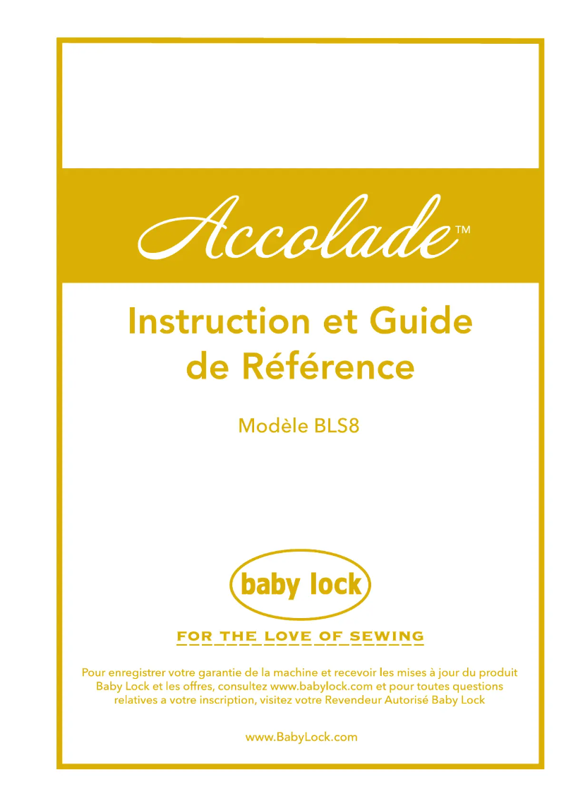 Page 1 of the manual User Manual Baby Lock Accolade