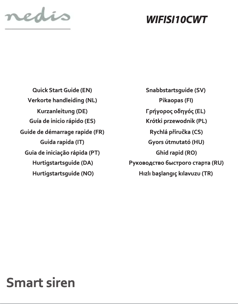 Page 1 of the manual User Manual Nedis WIFISI10CWT
