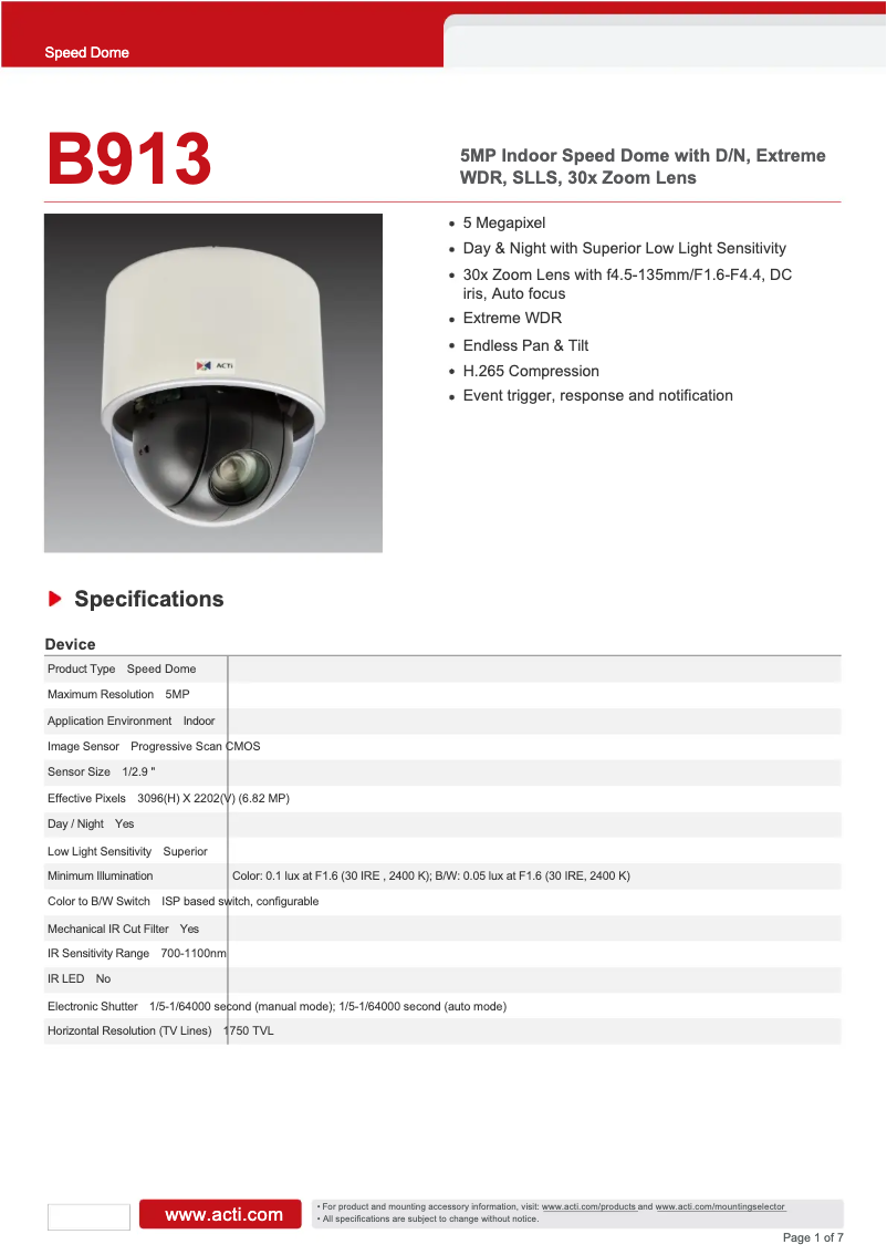 First page image of the manual for B913