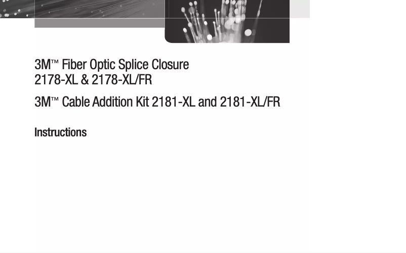 Page 1 of the manual User Manual 3M 2178-XL