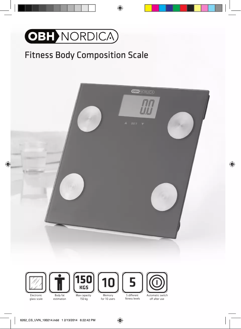 Page 1 of the manual User Manual OBH Nordica Fitness Body 6262