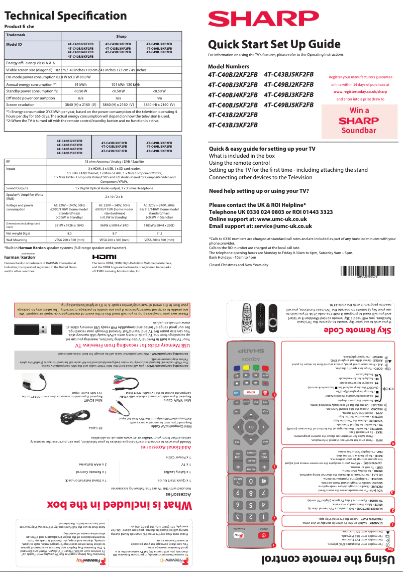First page image of the manual for 40BJ3K