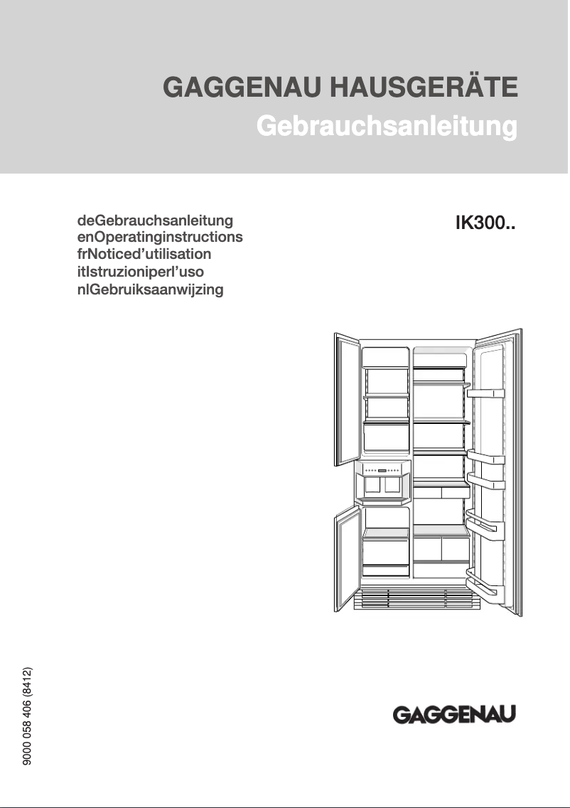 Page 1 de la notice Manuel utilisateur Gaggenau IK 300-354