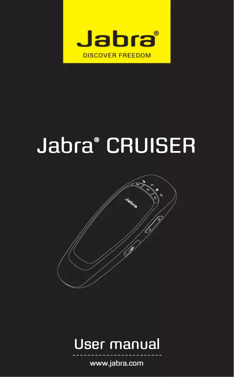 Page 1 of the manual User Manual Jabra Cruiser