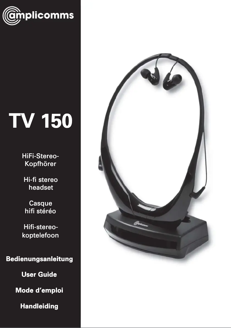 First page image of the manual for TV 150