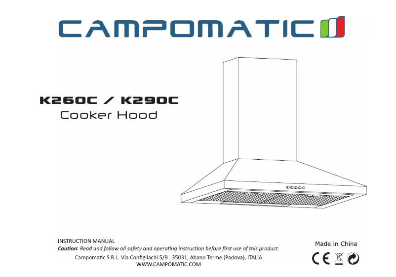 First page image of the manual for K290C
