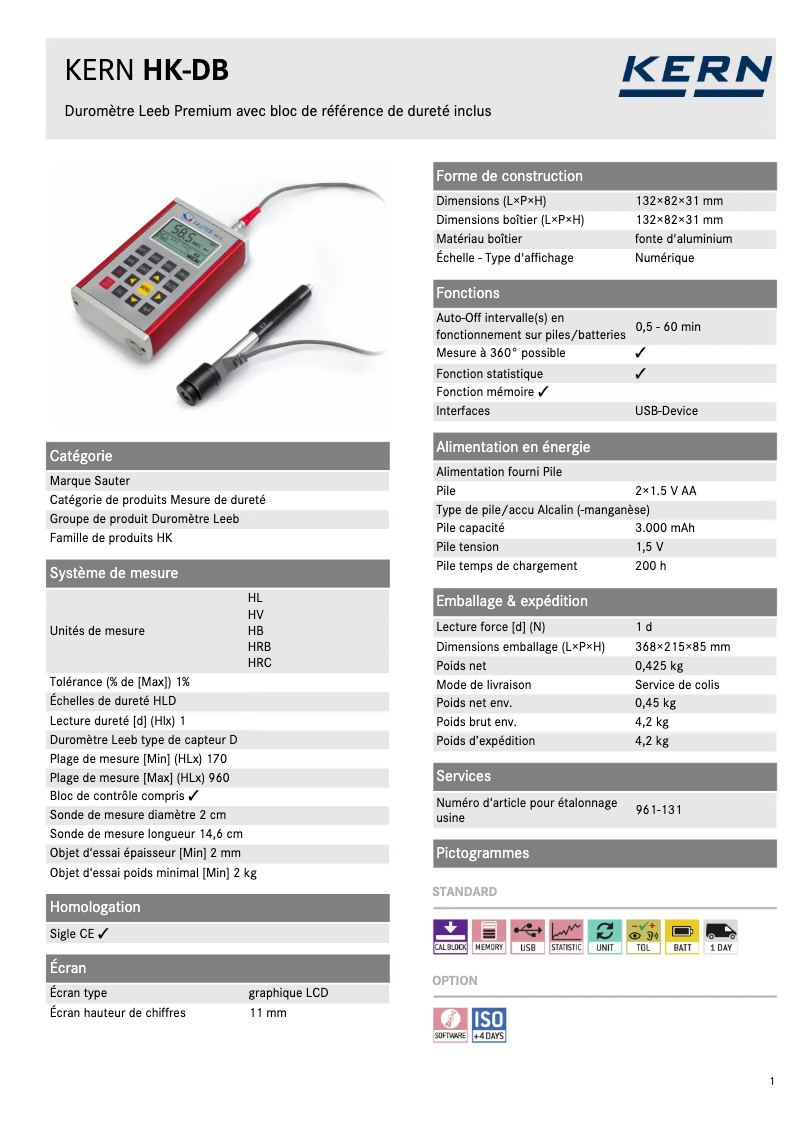 First page image of the manual for HK-DB