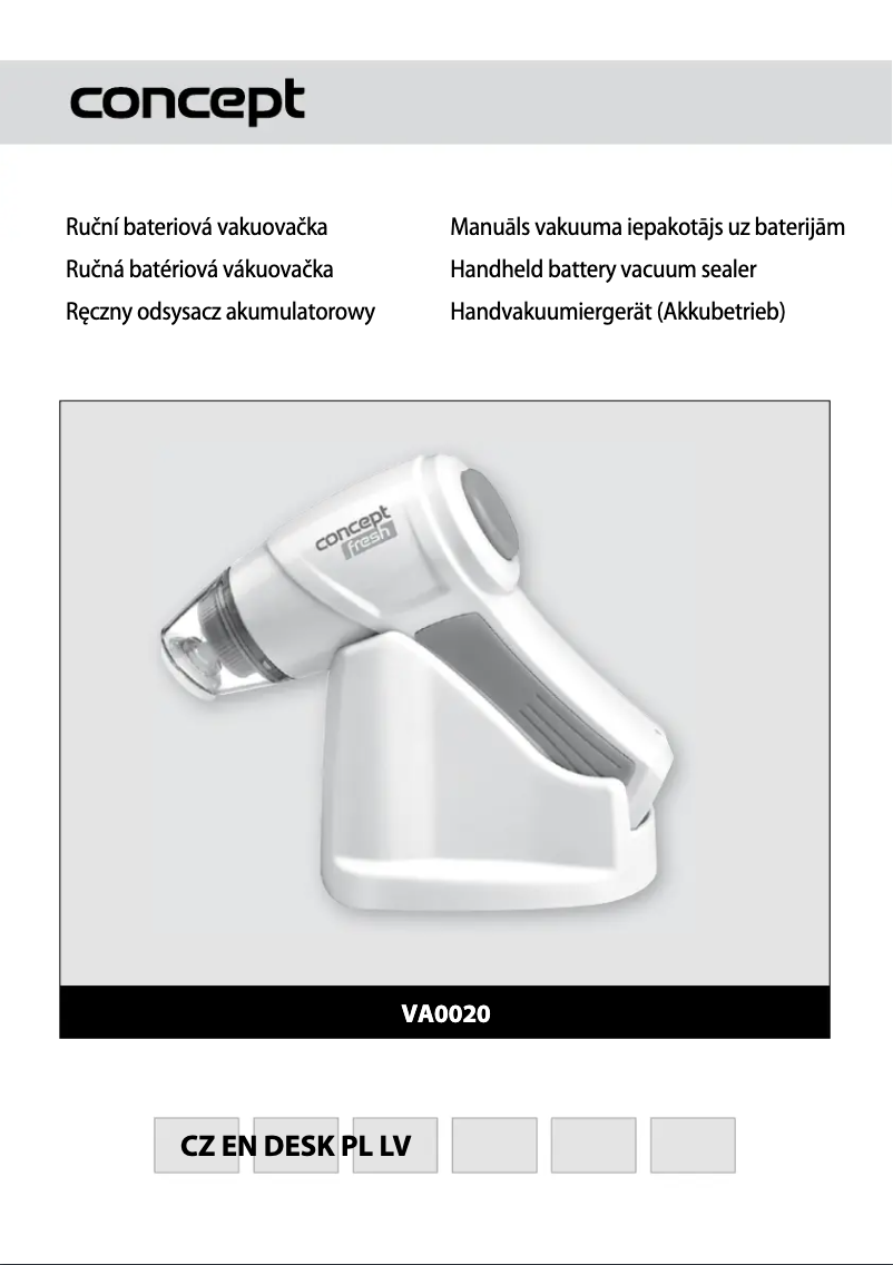 First page image of the manual for VA-0020