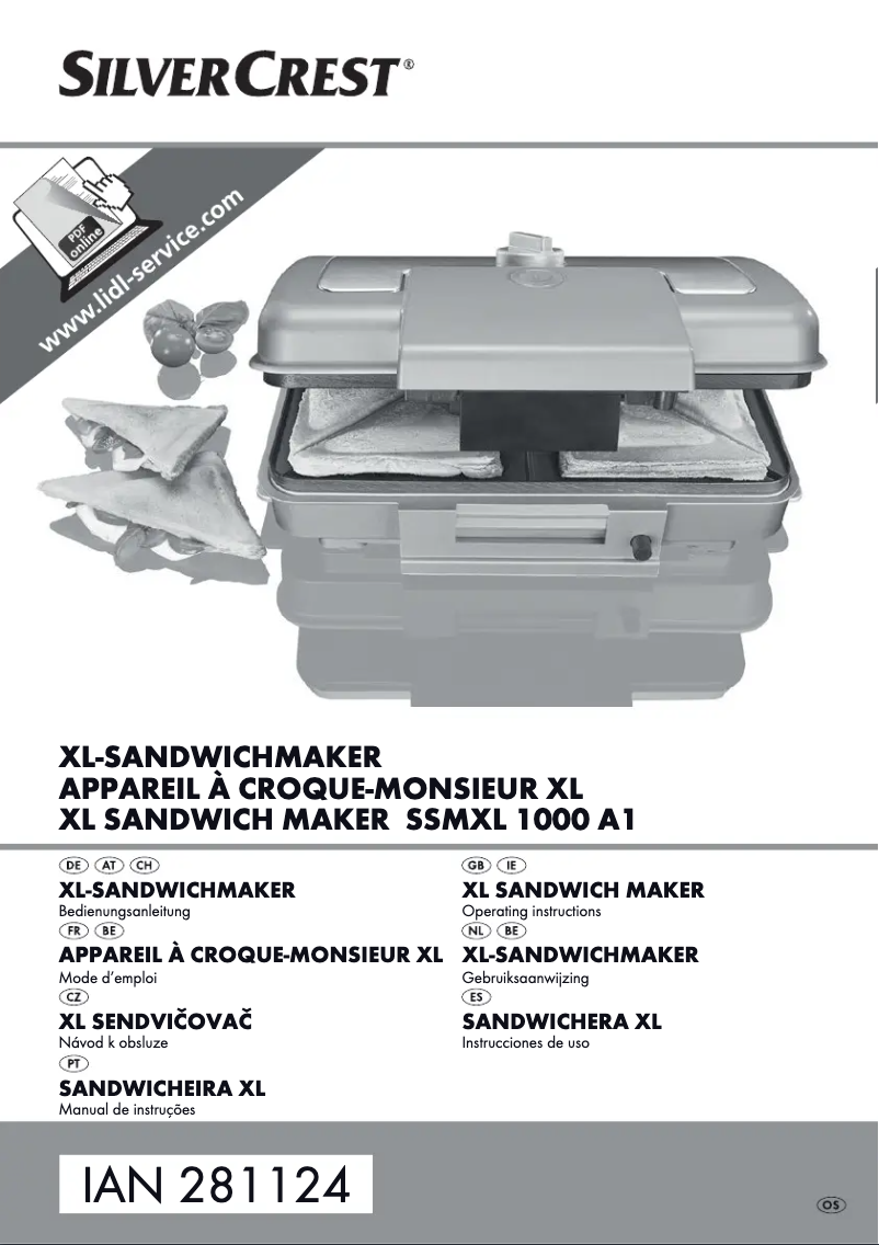 Page 1 of the manual User Manual SilverCrest SSMXL 1000 A1