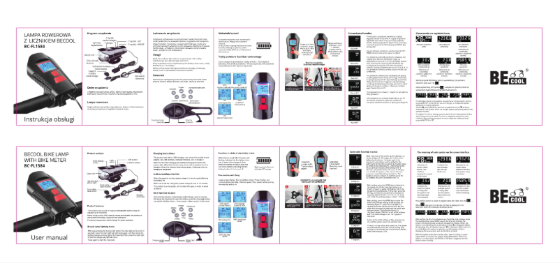Page 1 de la notice Manuel utilisateur Be Cool BC-FL1584