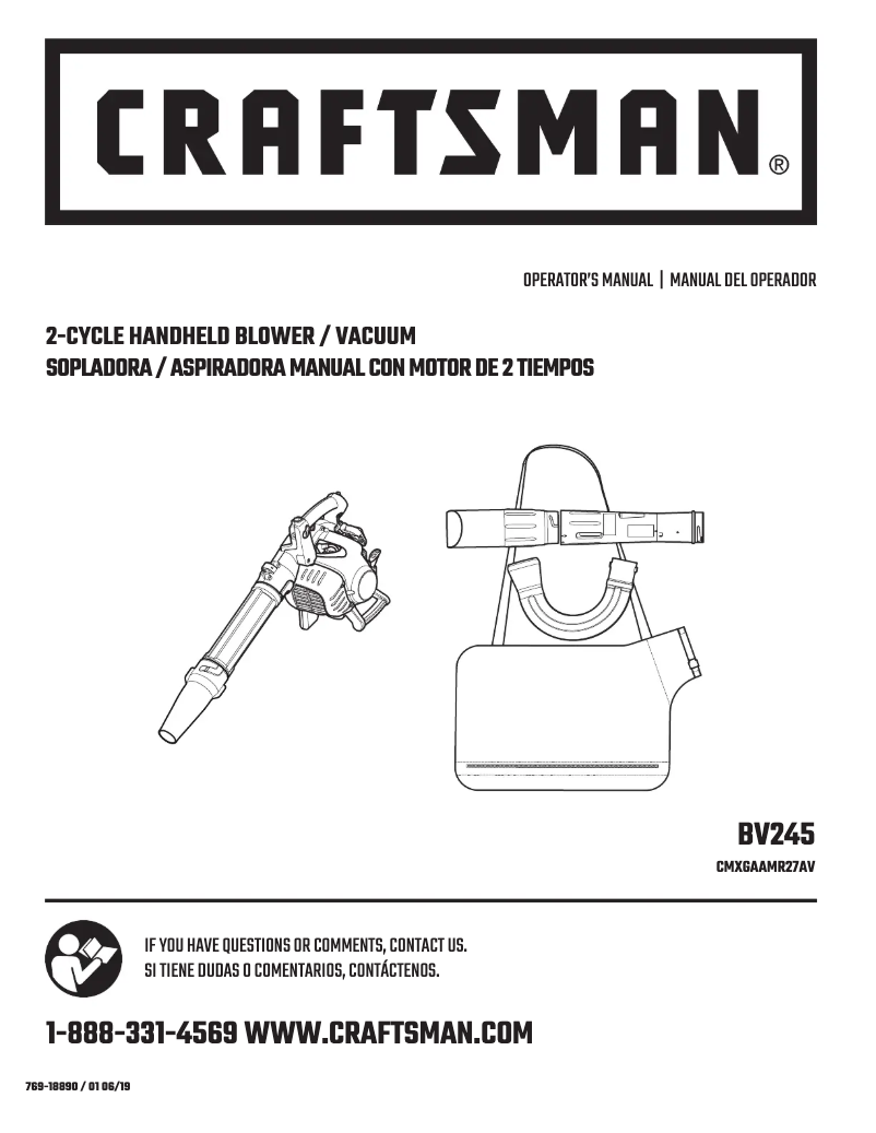 First page image of the manual for CMXGAAMR27AV