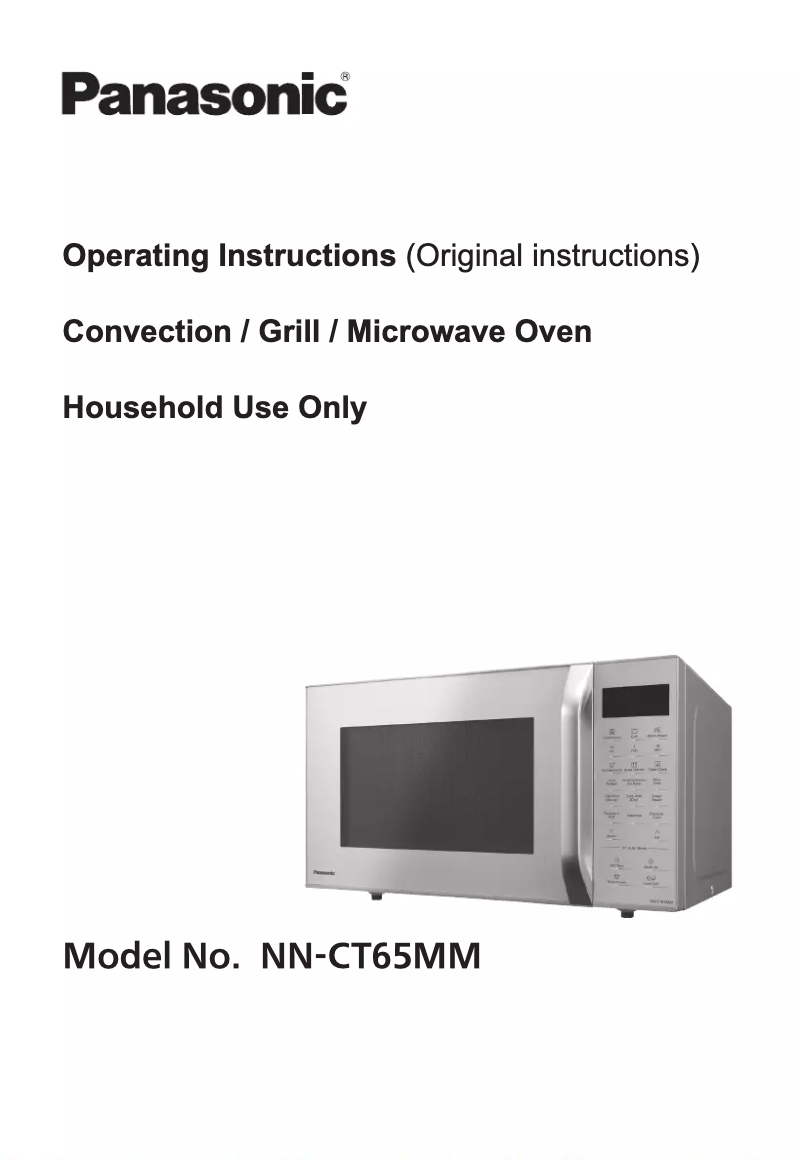 First page image of the manual for NN-CT65MM