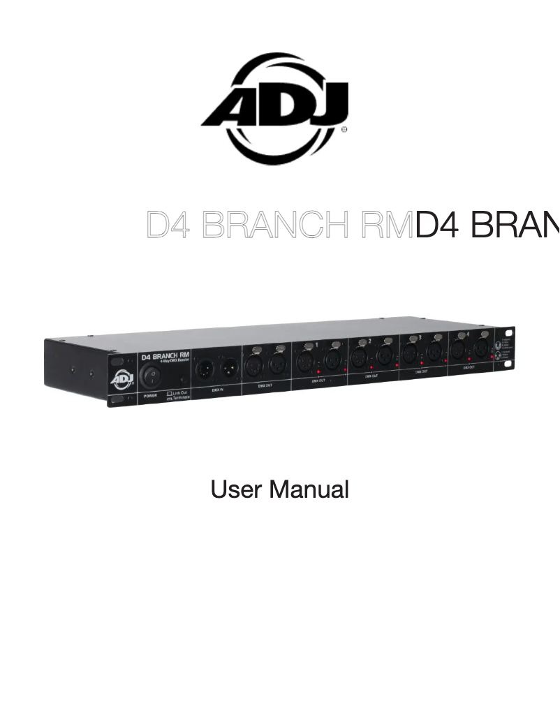 Page 1 of the manual User Manual American DJ D4 Branch RM