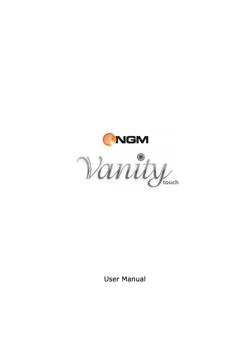 Page 1 of the manual User Manual NGM-Mobile Vanity Touch
