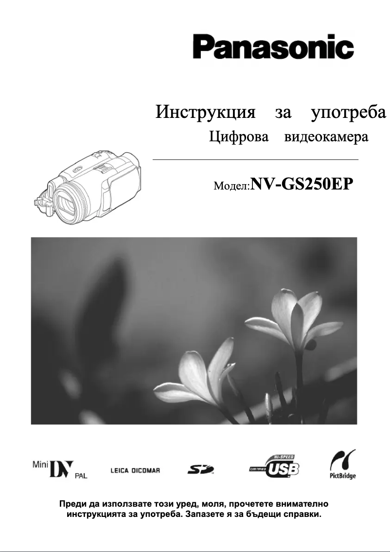 First page image of the manual for NV-GS250EP