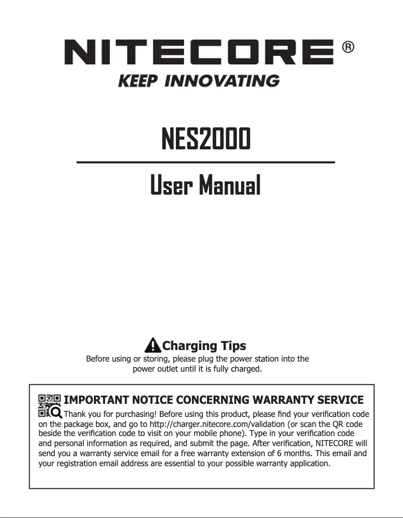 First page image of the manual for NES2000