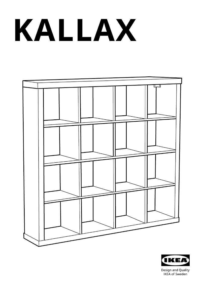 Page 1 of the manual User Manual Ikea KALLAX 503.629.18