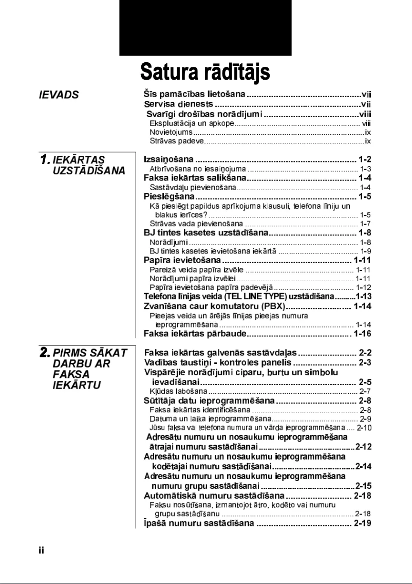 Page 1 of the manual User Manual Canon FAX-B180C