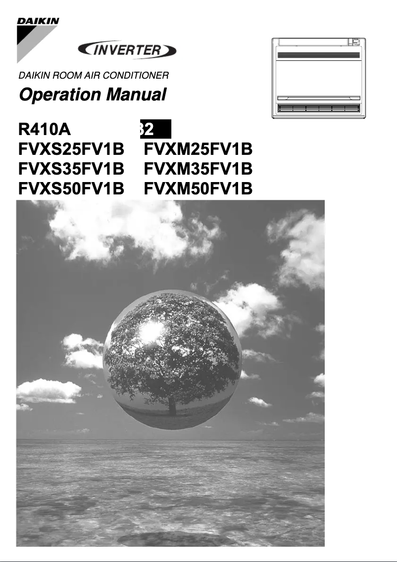 First page image of the manual for FVXS35FV1B