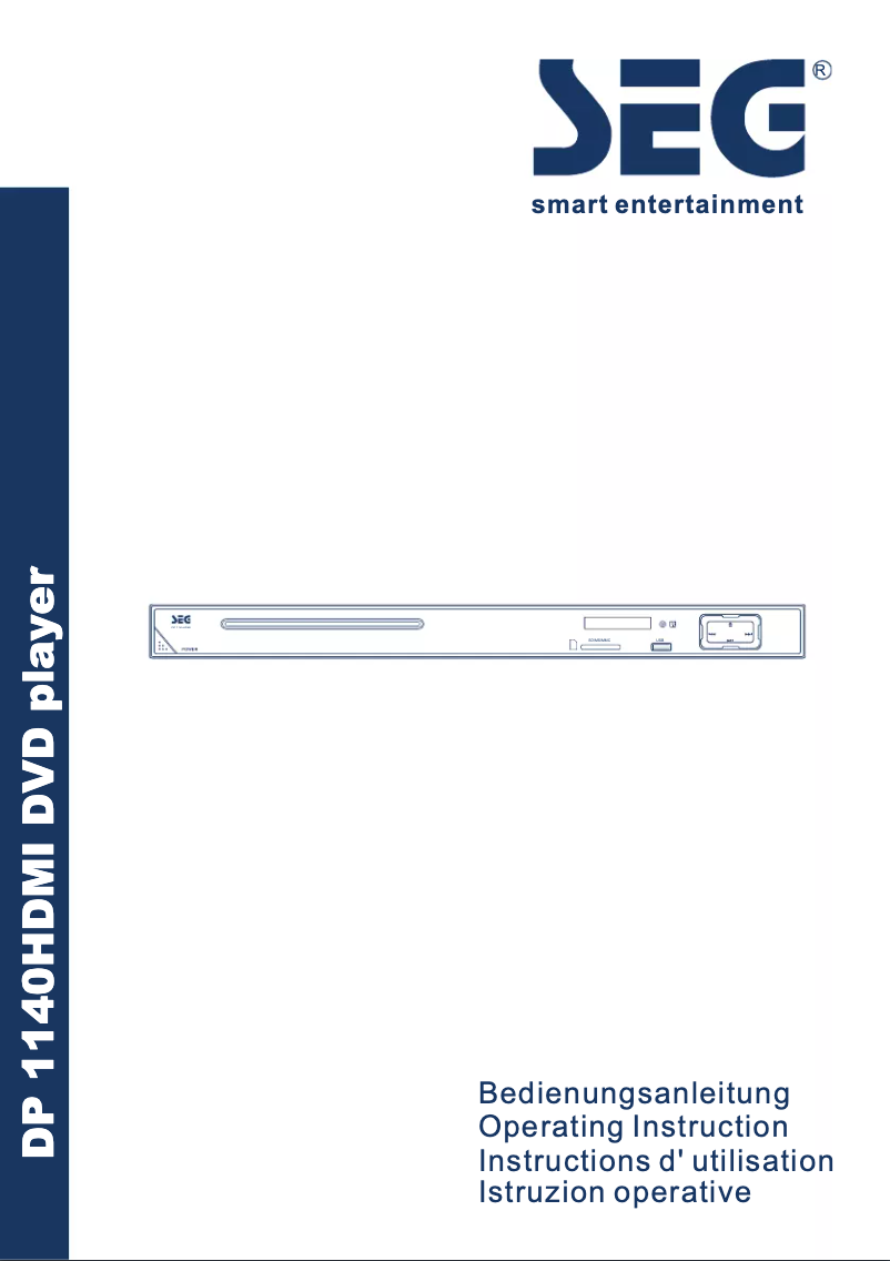 Page 1 of the manual User Manual SEG DP 1140HDMI