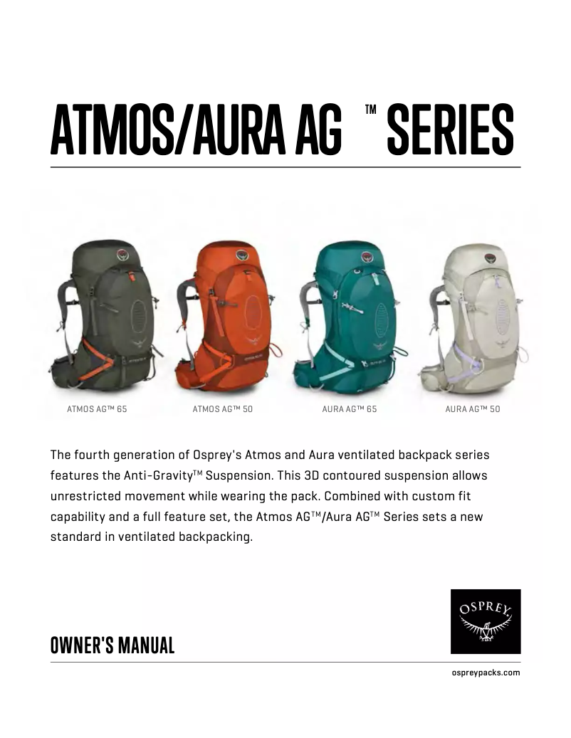 Page 1 of the manual User Manual Osprey Aura AG 50
