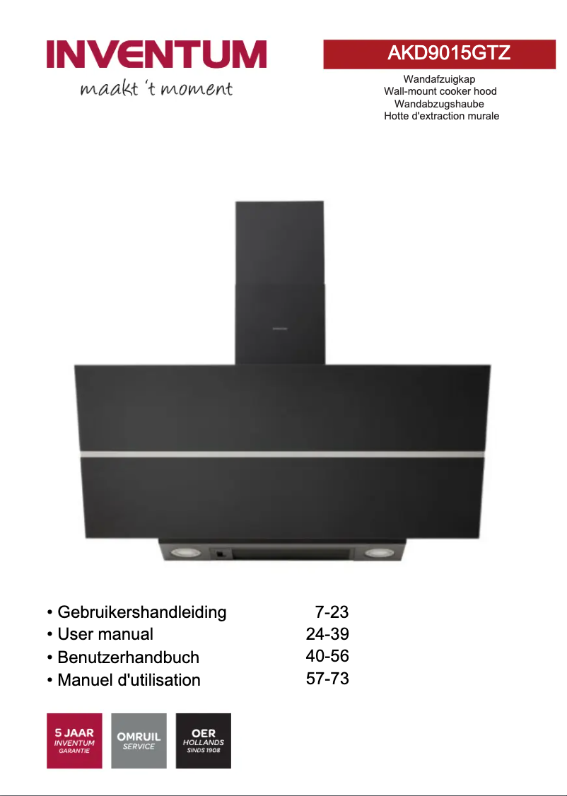 First page image of the manual for AKD9015GTZ