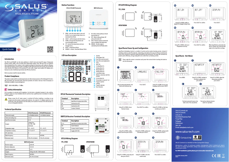 Page 1 of the manual User Manual Salus RT 520
