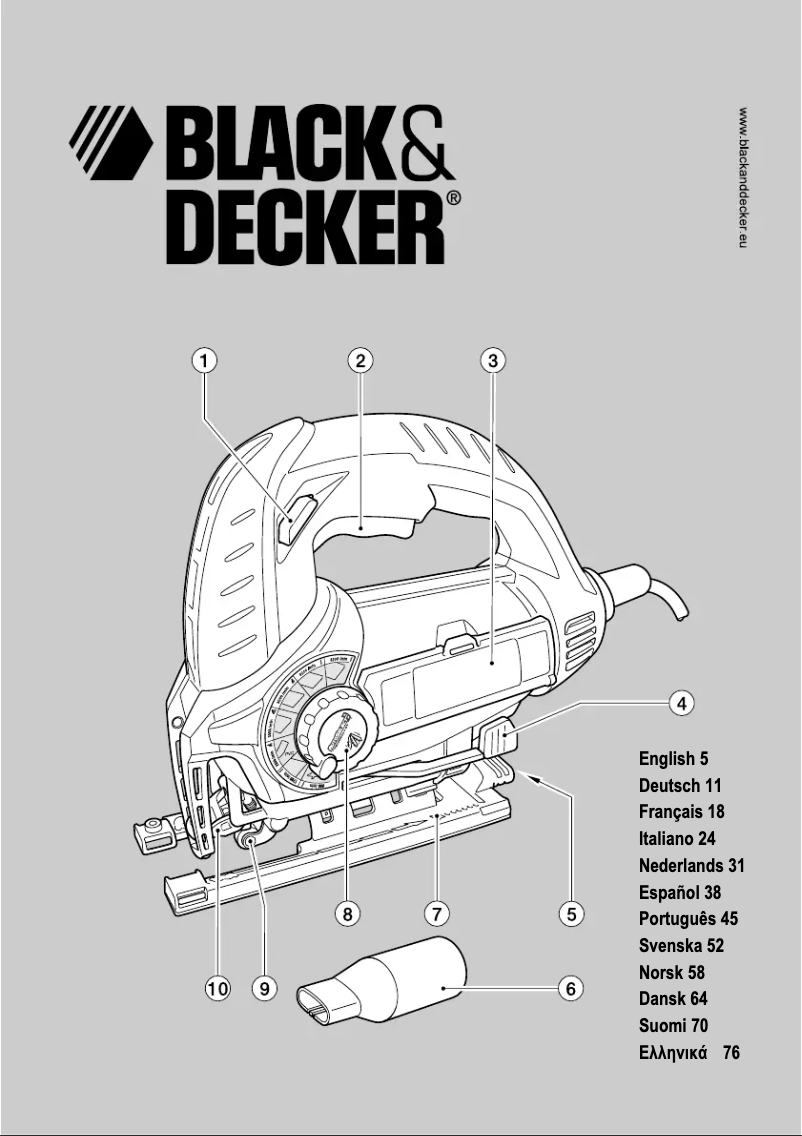 Page 1 of the manual User Manual Black & Decker KS900SLW
