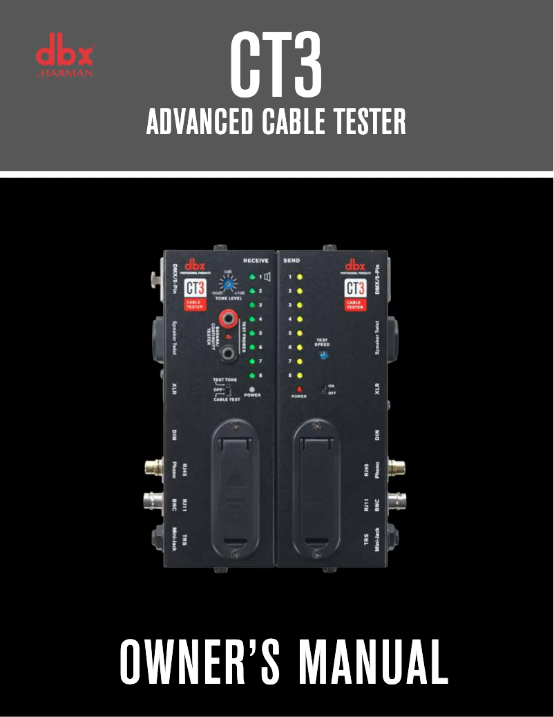 First page image of the manual for CT3