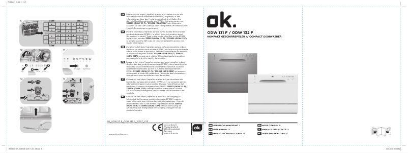 Page 1 de la notice Manuel utilisateur OK ODW 131 F