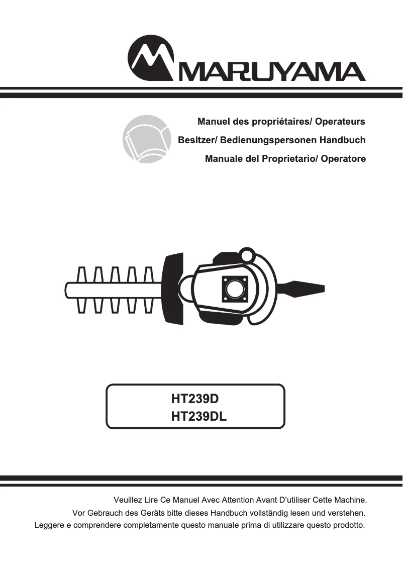 Page 1 of the manual User Manual Maruyama HT239D