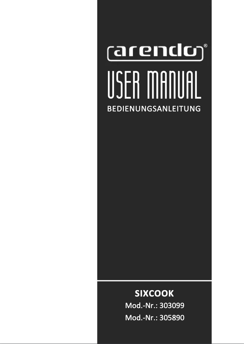 Page 1 of the manual User Manual Arendo 303099