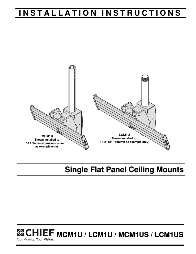 Page 1 of the manual User Manual Chief LCM1U-G
