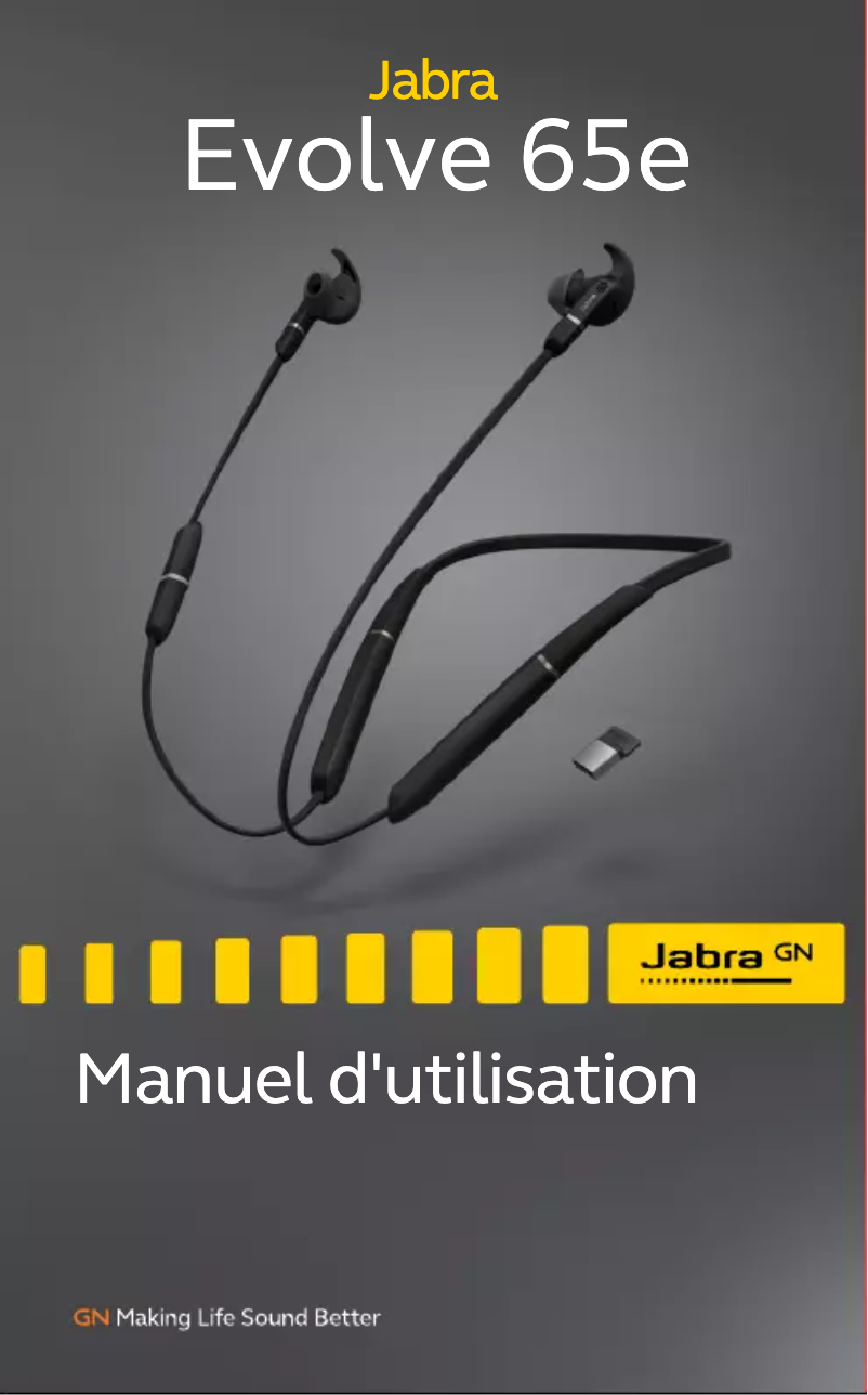 Page 1 of the manual User Manual Jabra Evolve 65e