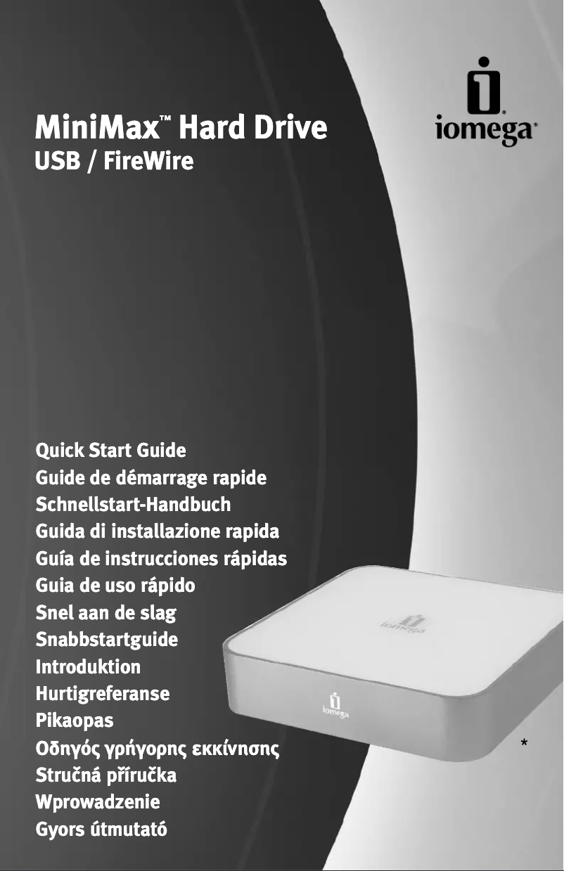 Page 1 de la notice Manuel utilisateur Iomega MiniMax
