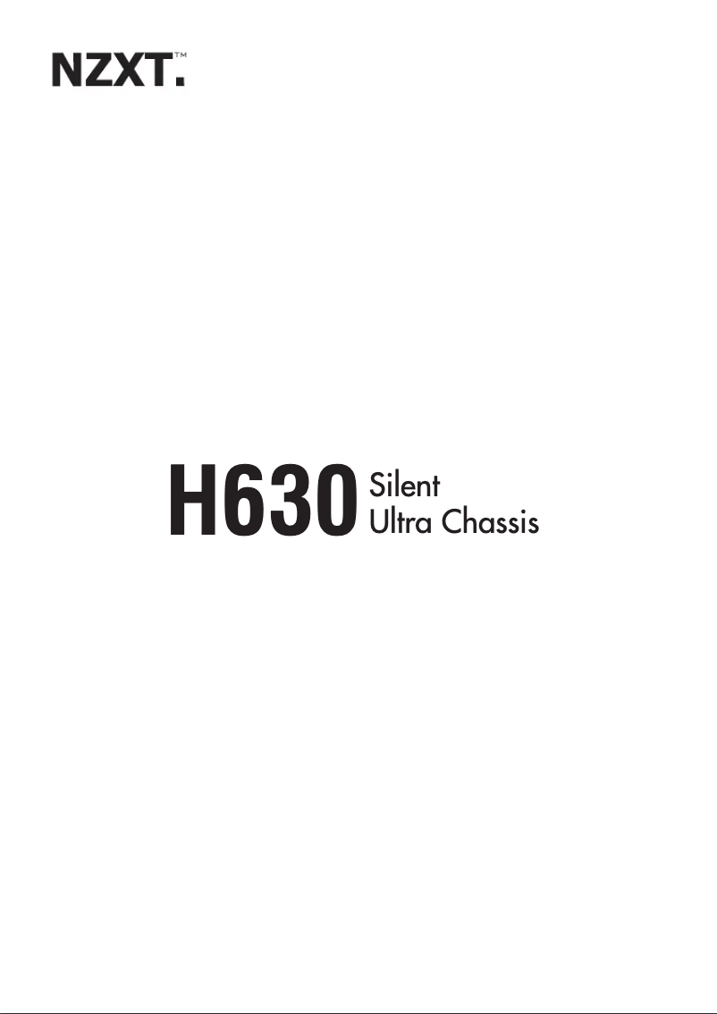 Page 1 of the manual User Manual NZXT H630